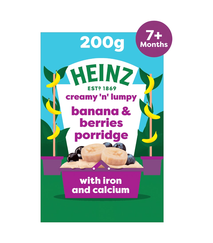 Creamy 'n' Lumpy Banana & Berries Porridge